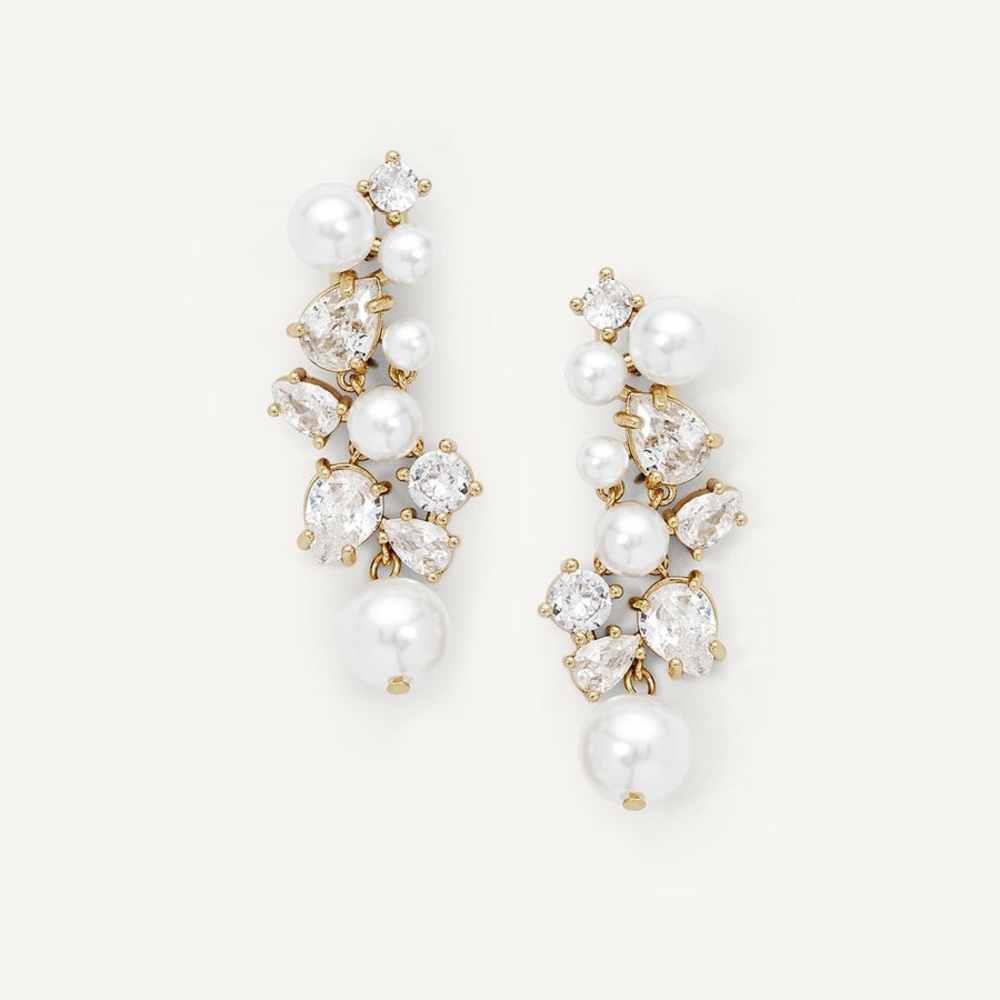 Olive and Piper Serena Drop Pearl Earrings